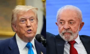 Em tom amistoso, Lula  com Trump por 30 minutos