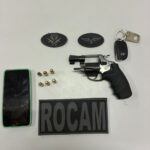 PM apreende revólver calibre 38 durante operação da ROCAM em Macaíba